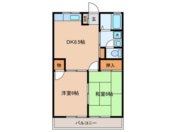 グリ－ンヒルズ赤坂の物件間取画像